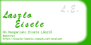 laszlo eisele business card