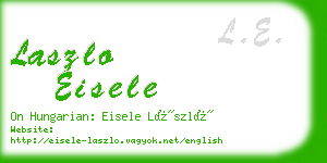 laszlo eisele business card